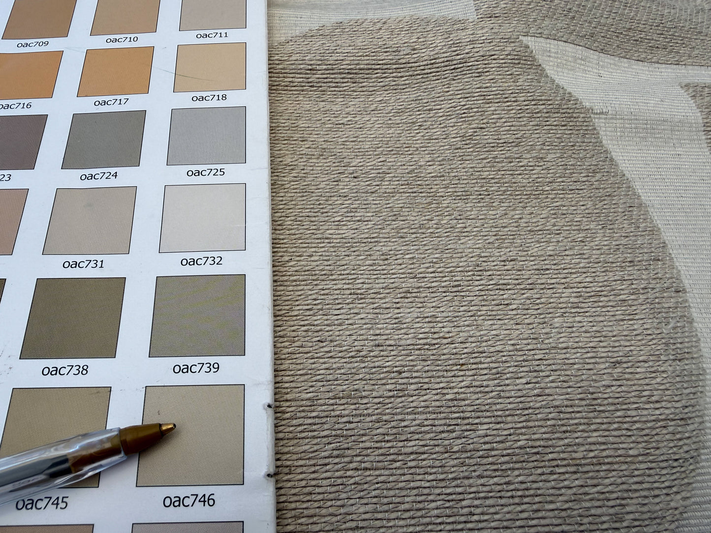 1.1 yards Scalamandre Lelievre Stabile Galet Geometric Large Jacquard Gray Linen Cotton
