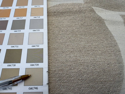 1.1 yards Scalamandre Lelievre Stabile Galet Geometric Large Jacquard Gray Linen Cotton