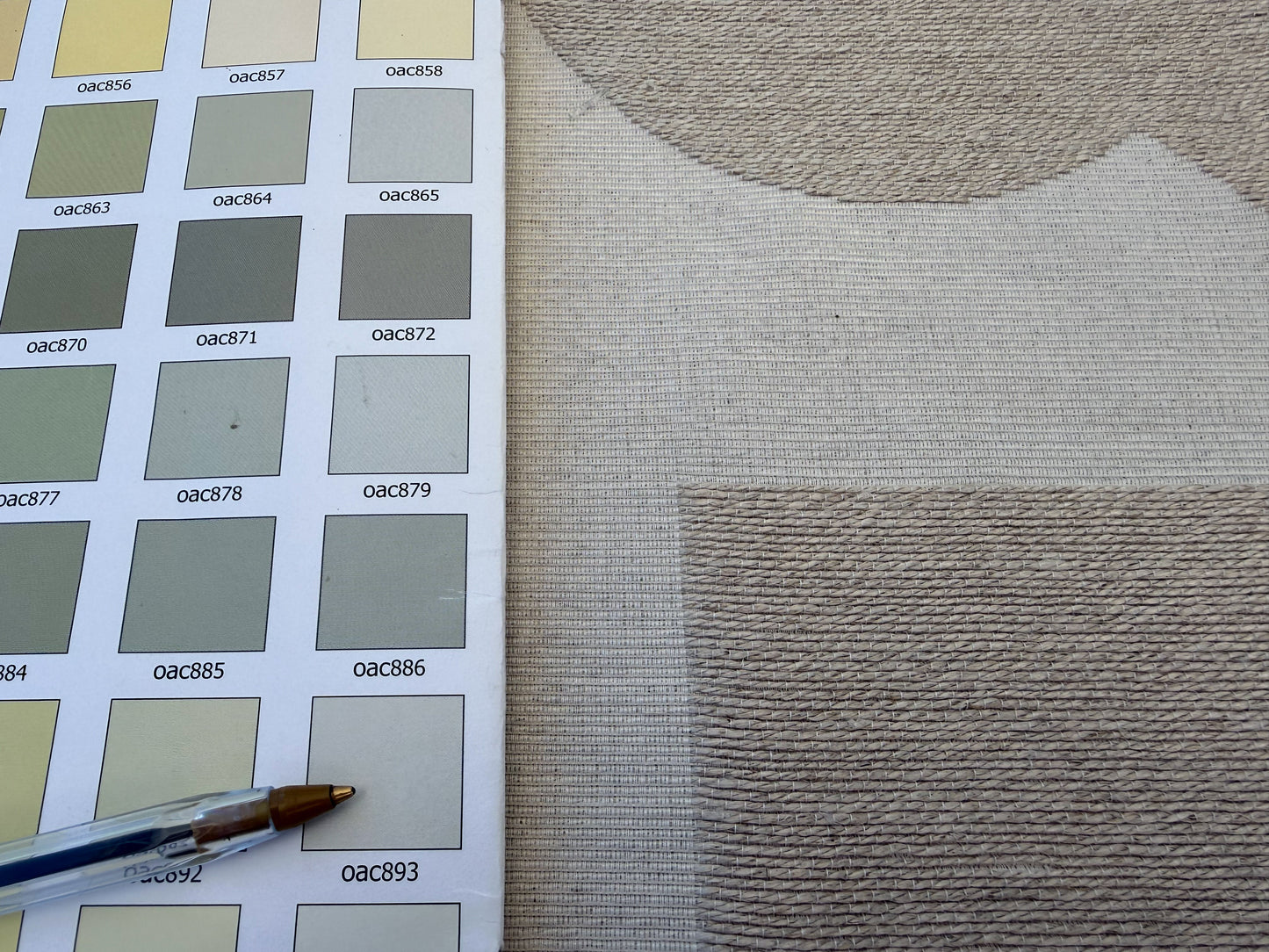 1.1 yards Scalamandre Lelievre Stabile Galet Geometric Large Jacquard Gray Linen Cotton