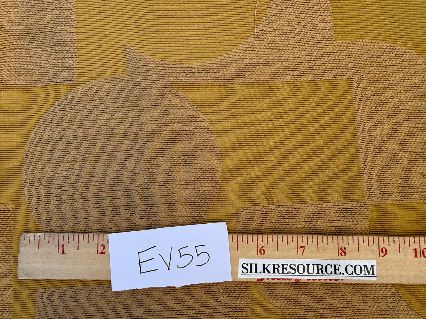 1.1 yards Scalamandre Lelievre Stabile Chrome Geometric Large Jacquard Yellow Linen Cotton