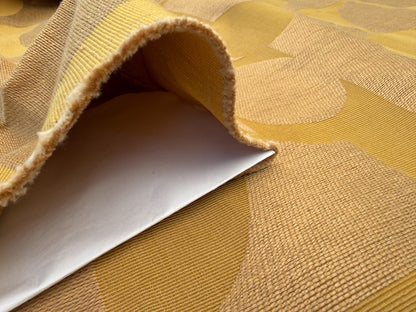 1.1 yards Scalamandre Lelievre Stabile Chrome Geometric Large Jacquard Yellow Linen Cotton
