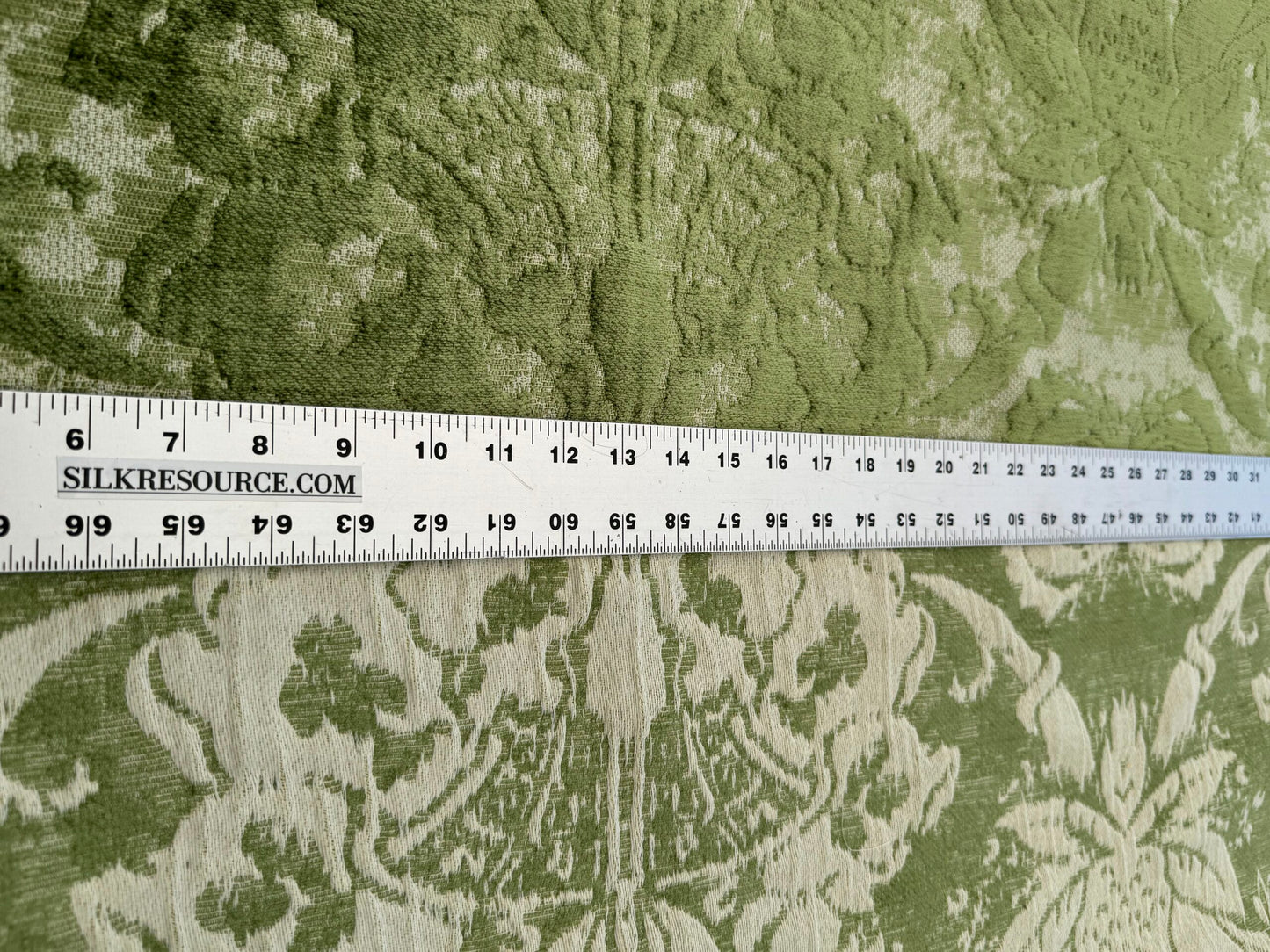 Scalamandre Amadeus Grass Green Damask Floral MSRP USD188/y