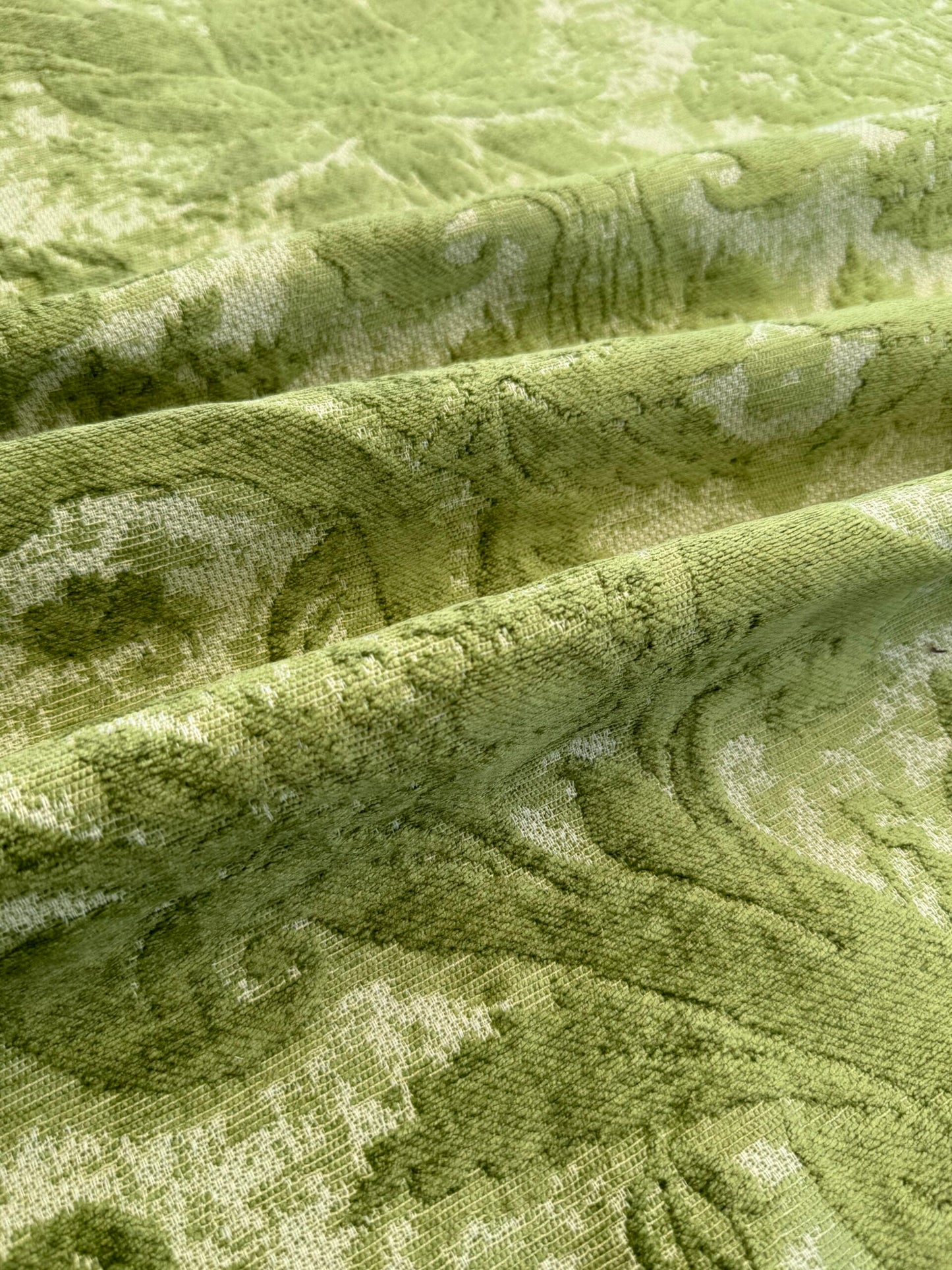 Scalamandre Amadeus Grass Green Damask Floral MSRP USD188/y