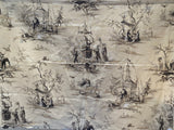 67 Berkbox77 Square Printed Scalamandre Voyage En Chine Black Beige Print Chinoiserie Asian Garden Elephant 1 Yard+ MSRP USD 388/yd