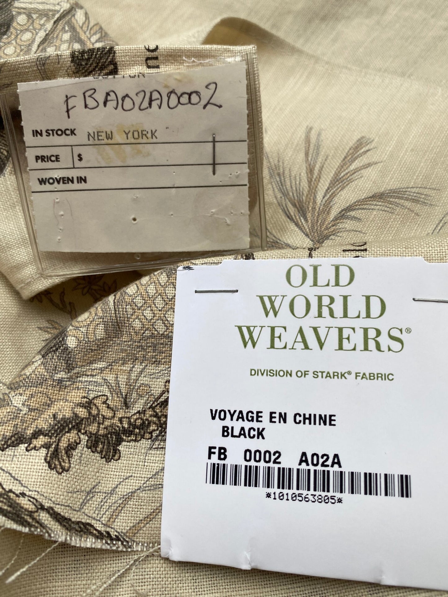 67 Berkbox77 Square Printed Scalamandre Voyage En Chine Black Beige Print Chinoiserie Asian Garden Elephant 1 Yard+ MSRP USD 388/yd