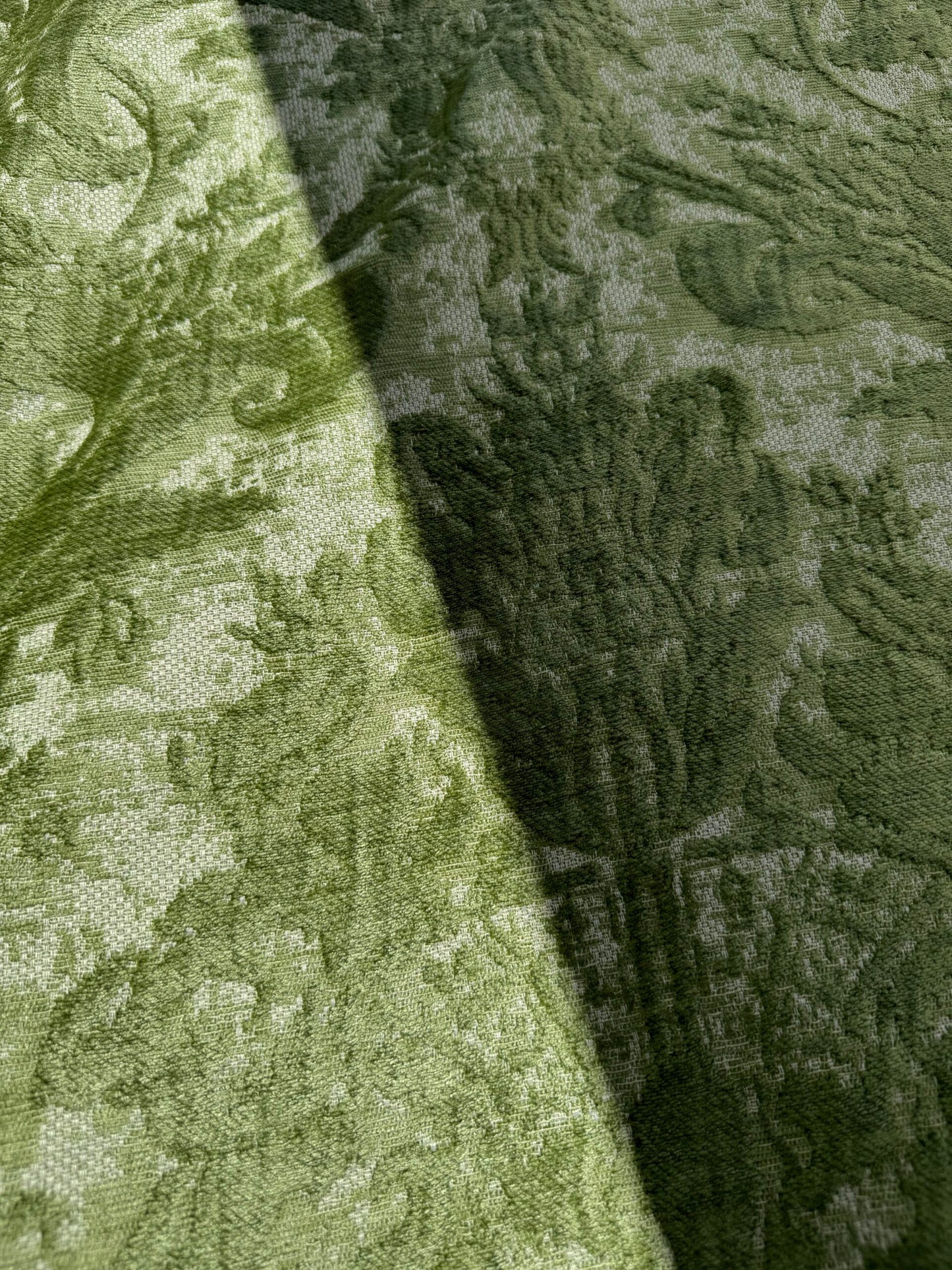 Scalamandre Amadeus Grass Green Damask Floral MSRP USD188/y