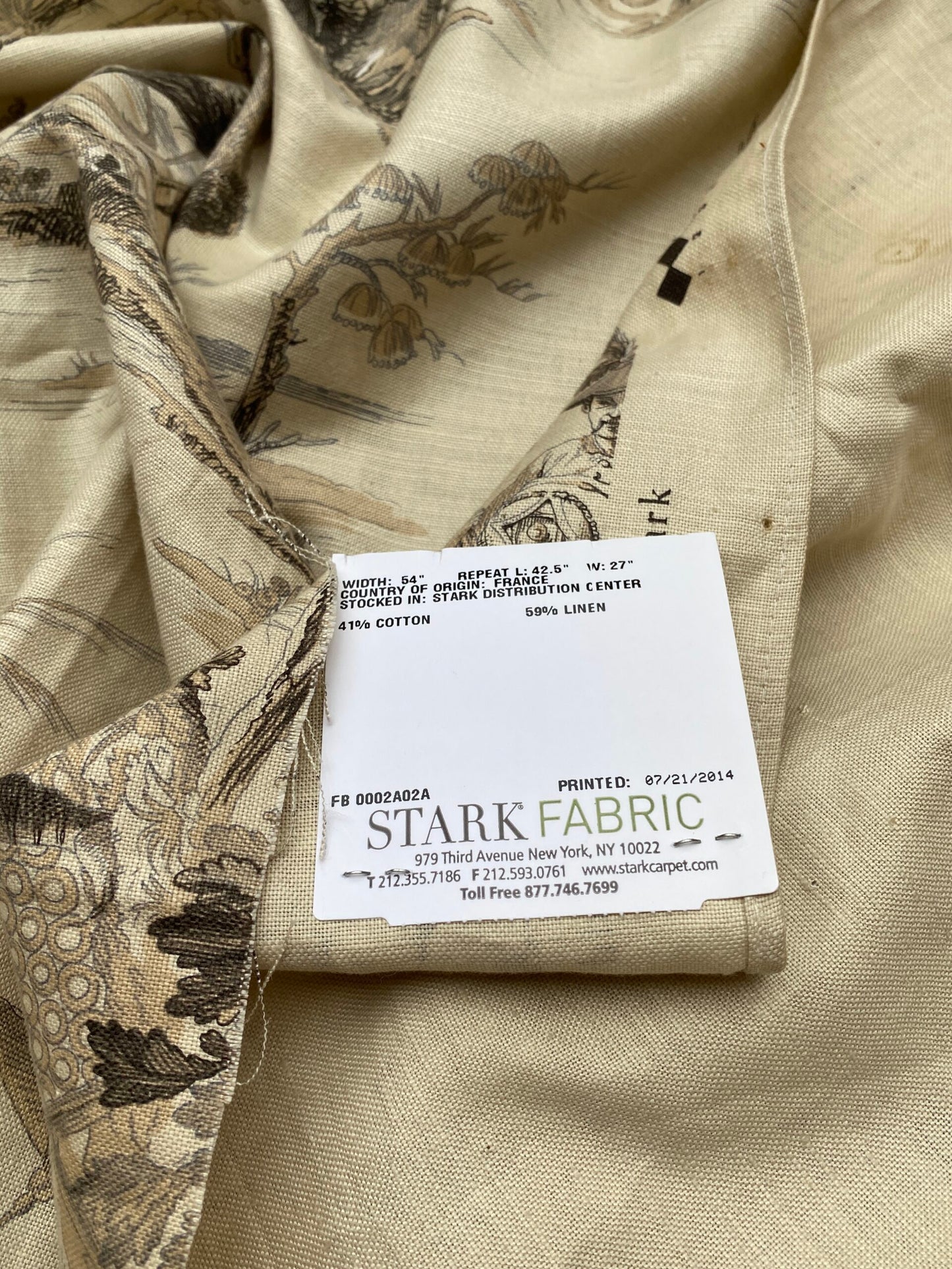 67 Berkbox77 Square Printed Scalamandre Voyage En Chine Black Beige Print Chinoiserie Asian Garden Elephant 1 Yard+ MSRP USD 388/yd