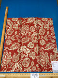 68 Berkbox77 Square Printed Fabric by Scalamandre Calais Linen Print Coral Floral Red White MSRP 300+/y