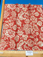 70 Berkbox77 Square Printed Fabric by Scalamandre Calais Linen Print Coral Red White Floral MSRP 300+/y