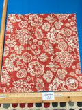 71 Berkbox77 Square Printed Fabric by Scalamandre Calais Linen Print Coral Red White Floral MSRP 300+/y