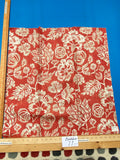 73 Berkbox77 Square Printed Fabric by Scalamandre Calais Linen Print Coral Red White Floral MSRP 300+/y