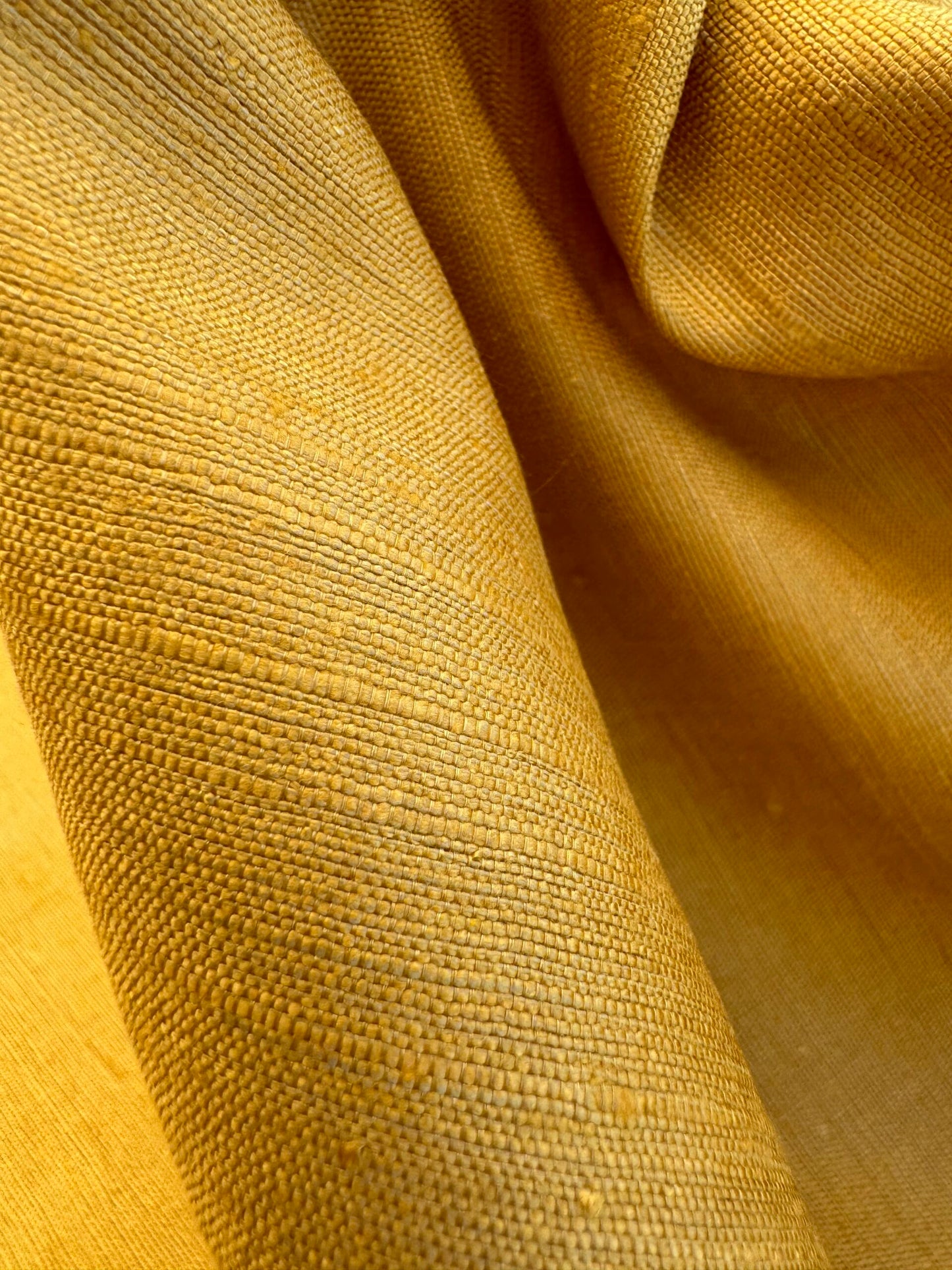 Scalamandre Vienne Texture Amber Golden Yellow Silk Solid Texture MSRP USD 276/y