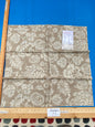 77 Berkbox77 Square Printed Fabric by Scalamandre Calais Linen Print Flax Beige Floral MSRP 300+/y