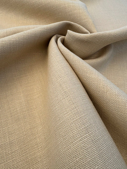 Scalamandre Luxembourg Linen Sand Beige Solid MSRP USD142/y