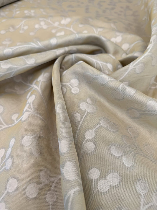 Designer Shimmering Berry Bush Double Weave Organza Semi Sheer - By The Yard -MSRP USD268/y