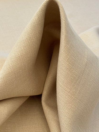 Scalamandre Luxembourg Linen Sand Beige Solid MSRP USD142/y