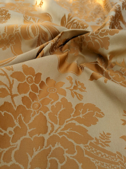 Scalamandre Tassinari & Chatel Marivaux Safran Orange Saffron Red French Court Silk Lampas Neoclassism Flower Basket MSRP USD690/y