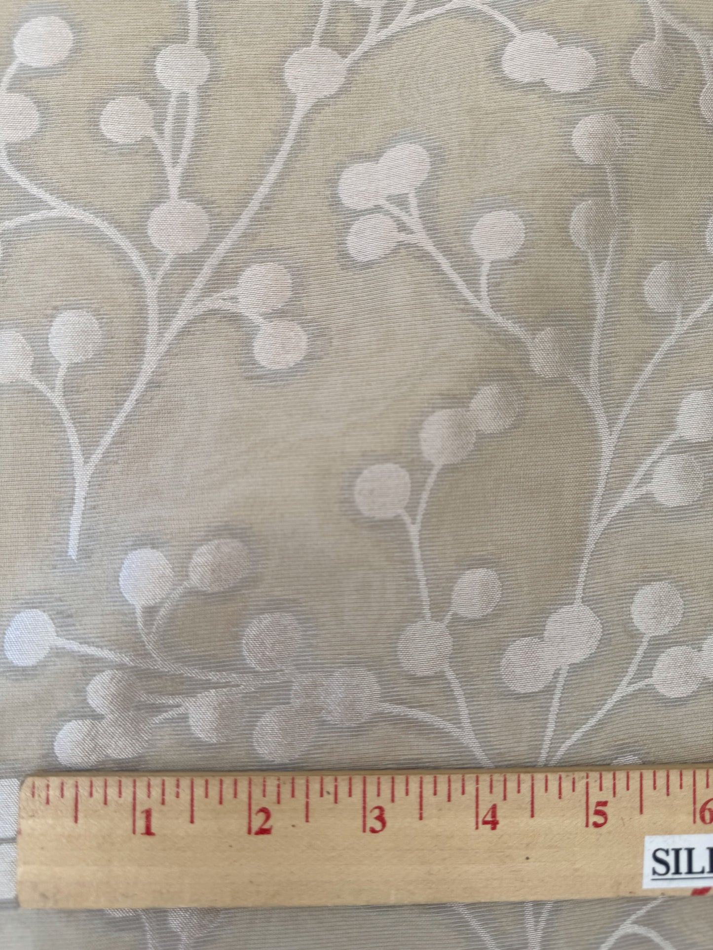 Designer Shimmering Berry Bush Double Weave Organza Semi Sheer - By The Yard -MSRP USD268/y