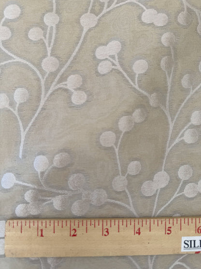 Designer Shimmering Berry Bush Double Weave Organza Semi Sheer - By The Yard -MSRP USD268/y