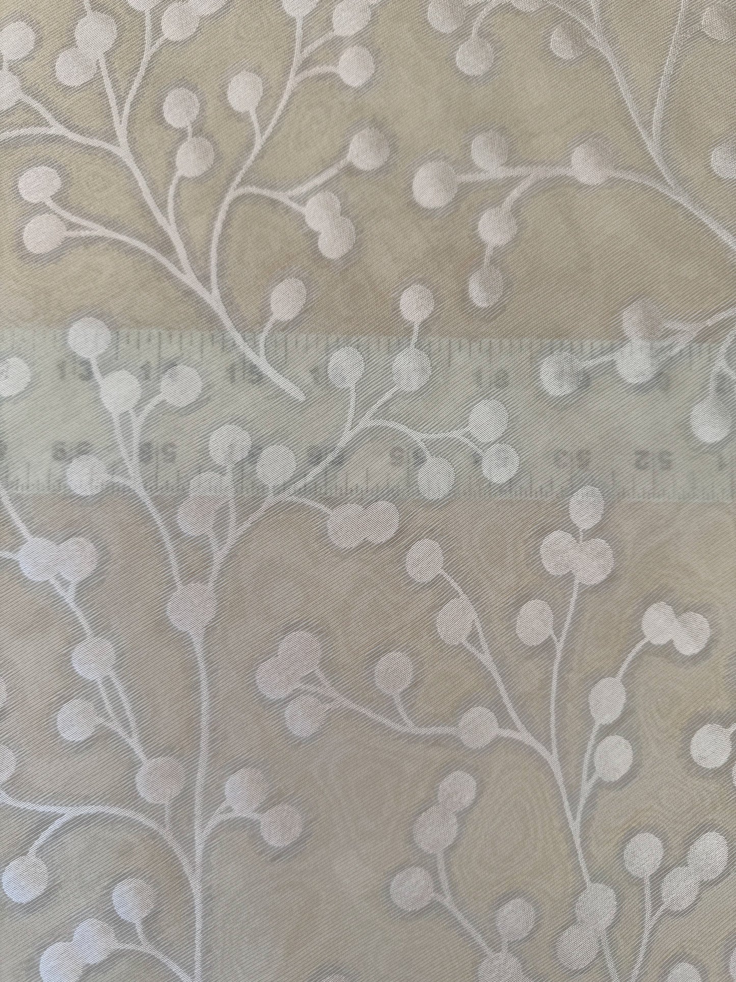 Designer Shimmering Berry Bush Double Weave Organza Semi Sheer - By The Yard -MSRP USD268/y