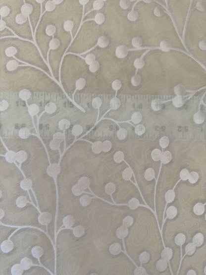 Designer Shimmering Berry Bush Double Weave Organza Semi Sheer - By The Yard -MSRP USD268/y