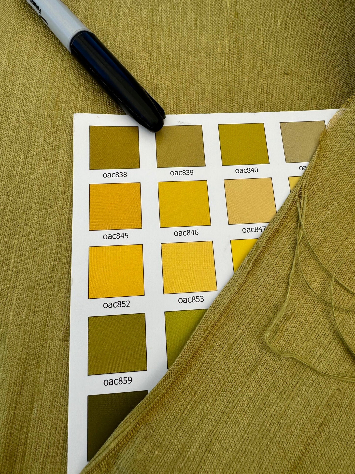 Scalamandre Vienne Texture Olive Green Silk Solid Texture MSRP USD 276/y