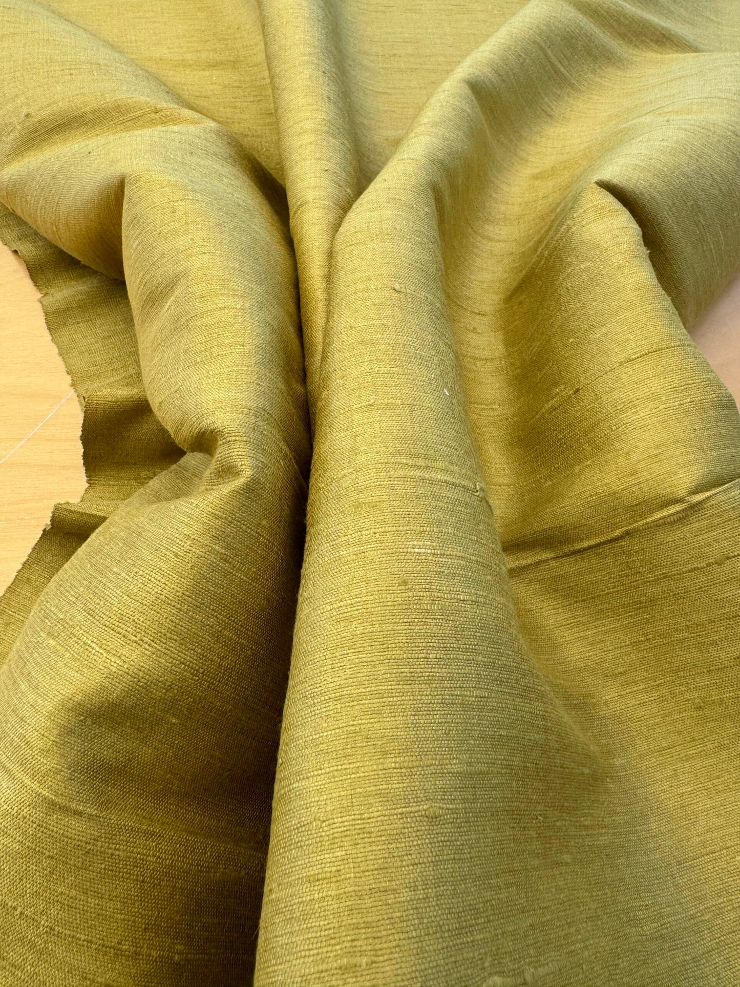 Scalamandre Vienne Texture Olive Green Silk Solid Texture MSRP USD 276/y