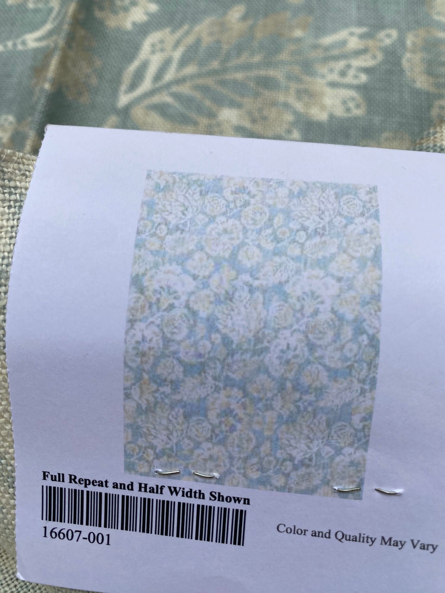 84 Berkbox77 Square Printed Fabric by Scalamandre Calais Linen Print Sky Blue White Floral MSRP 300+/y
