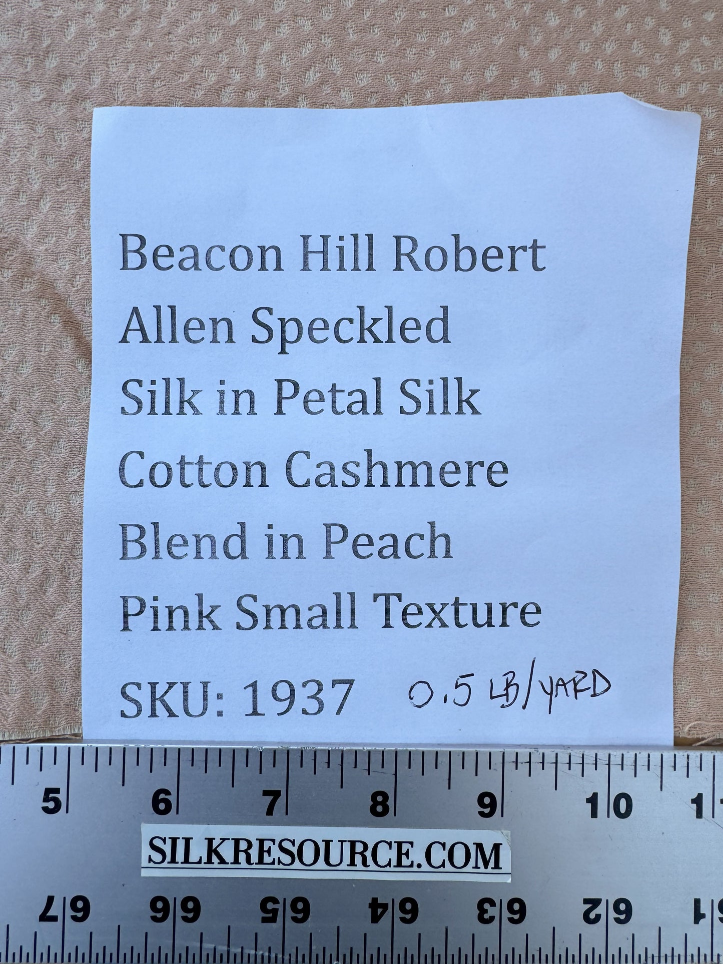 Robert Allen Beacon Hill Speckled Petal Silk Cotton Cashmere Blend in Peach Pink Small Texture