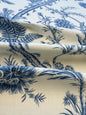 by yard Scalamandre Grey Watkins Languedoc Blue White Botanic Fern and Thistle Southern France Toile Circa 1790 MSRP USD 364/y