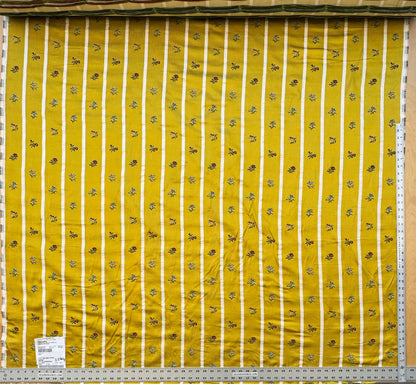 Scalamandre Old World Weavers Furetto Yellow Floral Stripe Yellow White Pink Blue Petite Flower Silk MSRP USD 1180/y