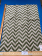 6 Berkbox78 Square Velvet by Fonthill Carnaby Moss Green White Chevron MSRP USD 294/y