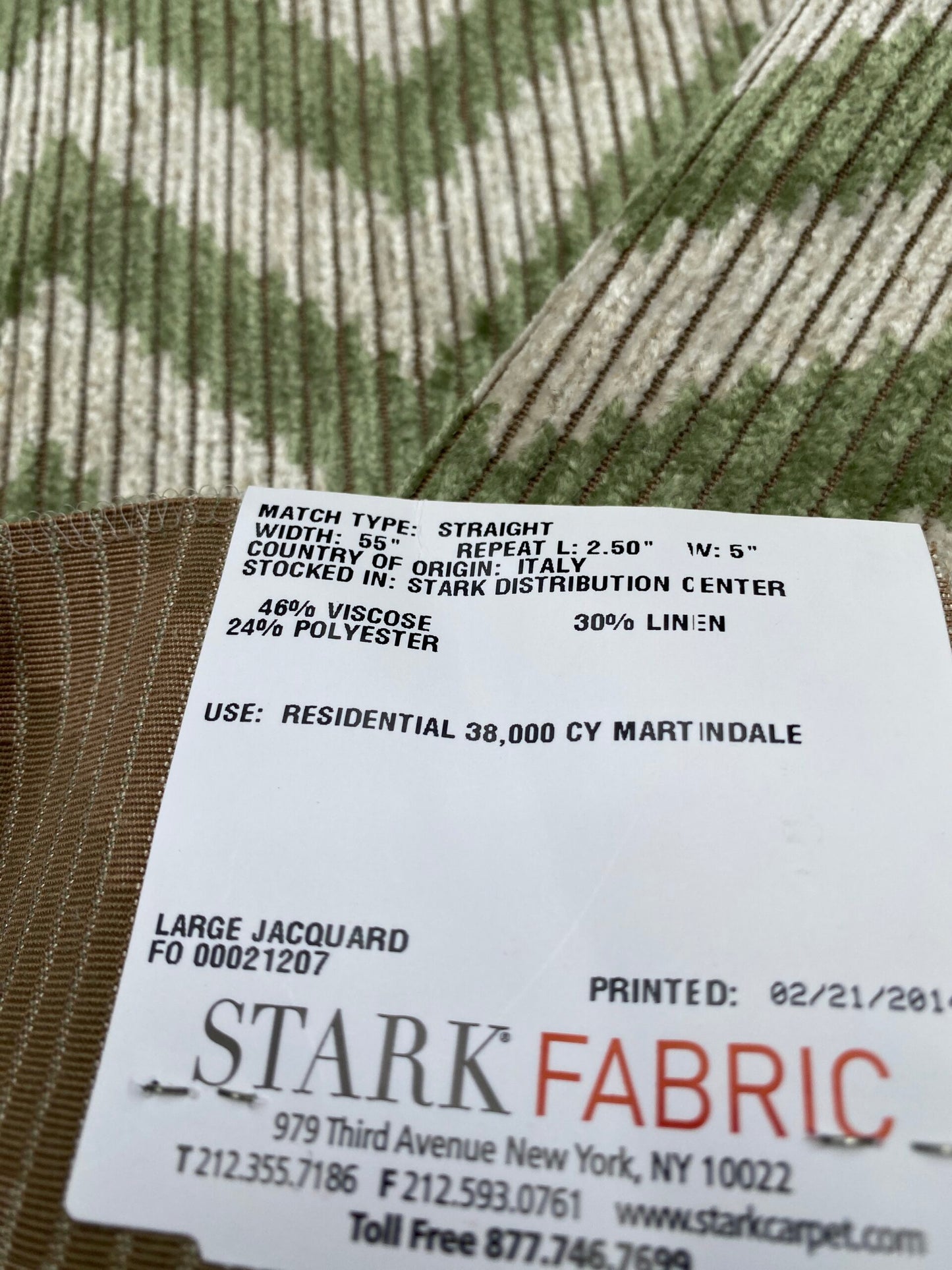 6 Berkbox78 Square Velvet by Fonthill Carnaby Moss Green White Chevron MSRP USD 294/y