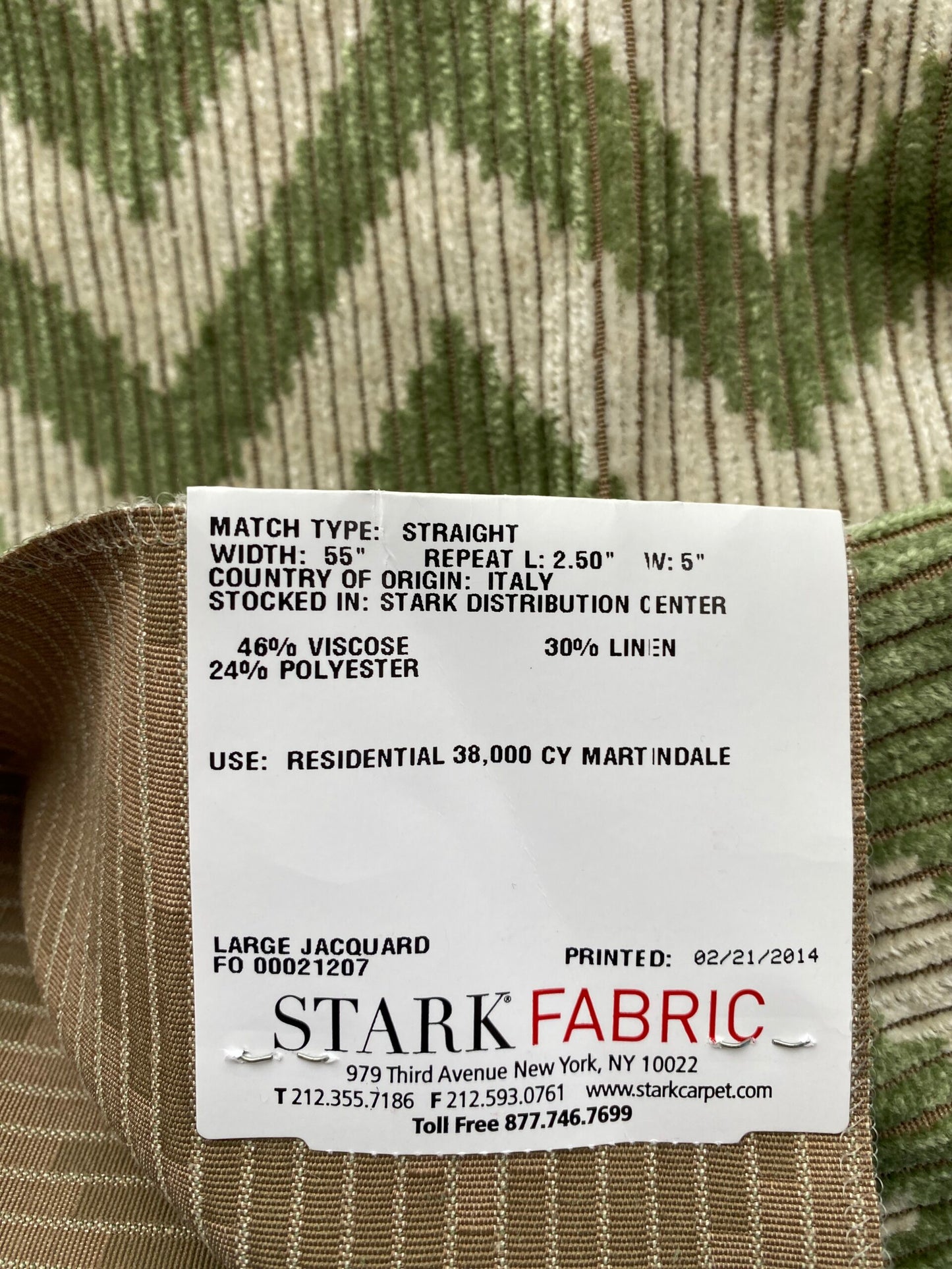 6 Berkbox78 Square Velvet by Fonthill Carnaby Moss Green White Chevron MSRP USD 294/y