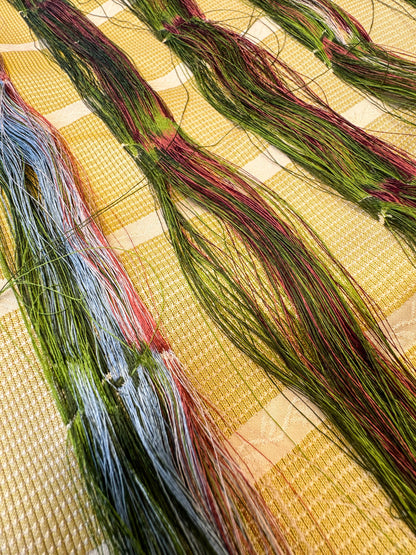 Scalamandre Old World Weavers Furetto Yellow Floral Stripe Yellow White Pink Blue Petite Flower Silk MSRP USD 1180/y