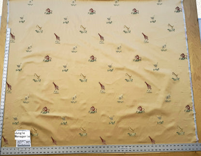 Scalamandre Jungle Menagerie in Mango Gold Animals Safari Africa Elephant Leopard Giraffe Ostrich MSRP USD 224/Y
