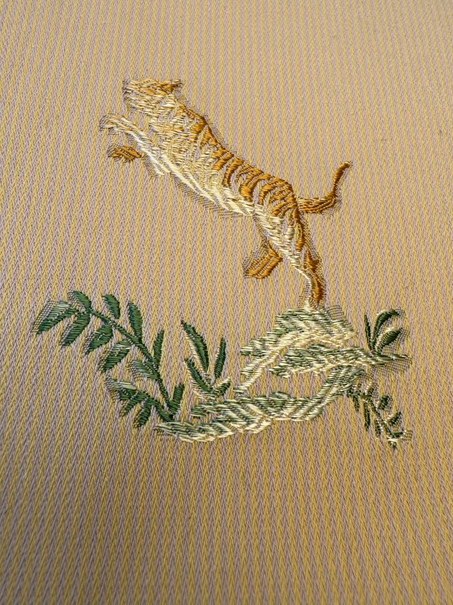 Scalamandre Jungle Menagerie in Mango Gold Animals Safari Africa Elephant Leopard Giraffe Ostrich MSRP USD 224/Y