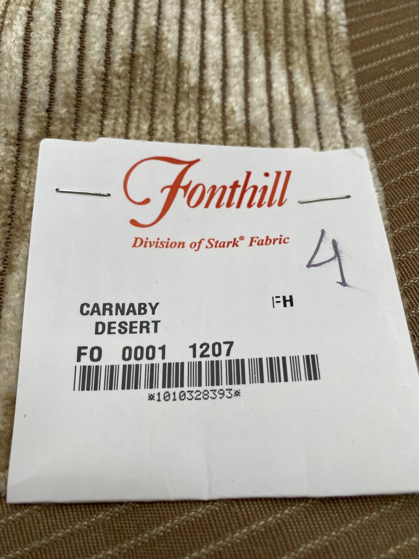 10 Berkbox78 Square Velvet by Fonthill Carnaby Desert Brown White Chevron MSRP USD 294/y