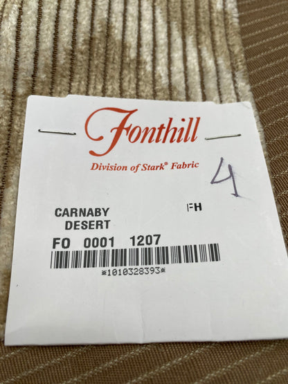 10 Berkbox78 Square Velvet by Fonthill Carnaby Desert Brown White Chevron MSRP USD 294/y