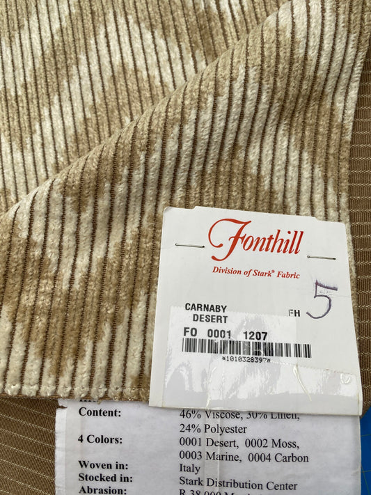 11 Berkbox78 Square Velvet by Fonthill Carnaby Desert Brown White Chevron MSRP USD 294/y