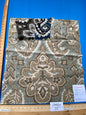 13 Berkbox78 Square Velvet by Scalamandre Oushak Linen Velvet Aquamarine Jacquard Blue Brown Linen  MSRP USD638/y