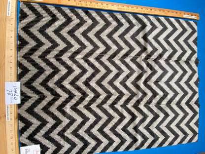 14 Berkbox78 Square Velvet by Fonthill Carnaby Carbon Black White Chevron MSRP USD 294/y