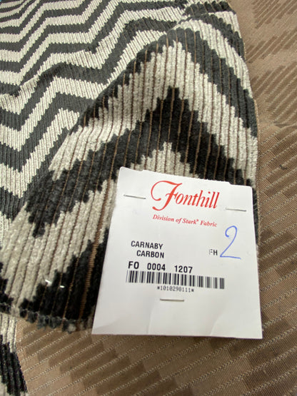 15 Berkbox78 Square Velvet by Fonthill Carnaby Carbon Black White Chevron MSRP USD 294/y
