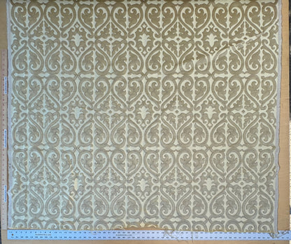 Beacon Hill Robert Allen Topiary Scroll Yellow Lotus Silk Damask Heart Shaped Yellow Gold Brown Metallic Silk and Linen