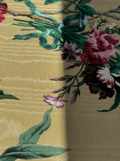 Scalamandre Nosegay Yellow Red Green  Floral Botanical Foliage MSRP USD 316/y