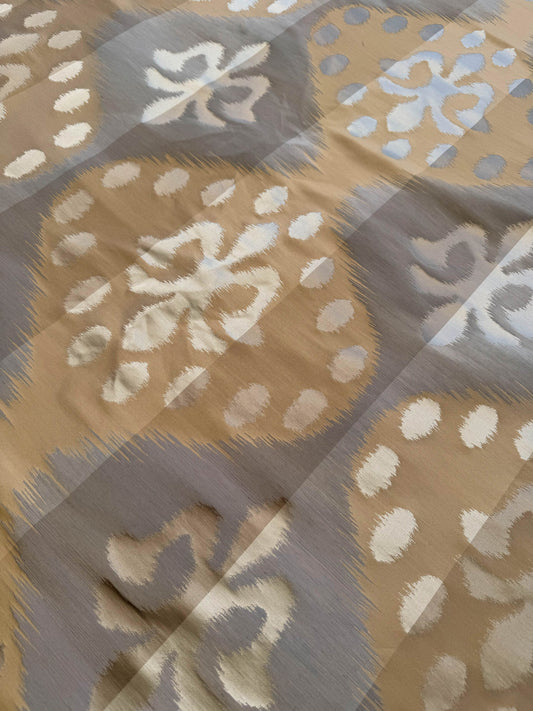 Scalamandre Diamond Ogee Ikat - Cameo/Grey/Taupe