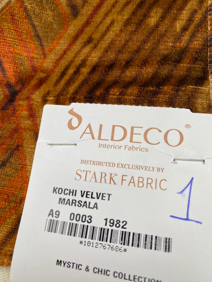 20 Berkbox78 Square Velvet by Aldeco kochi Velvet Marsala Brown Geometric Diamond MSRP USD 300+/y