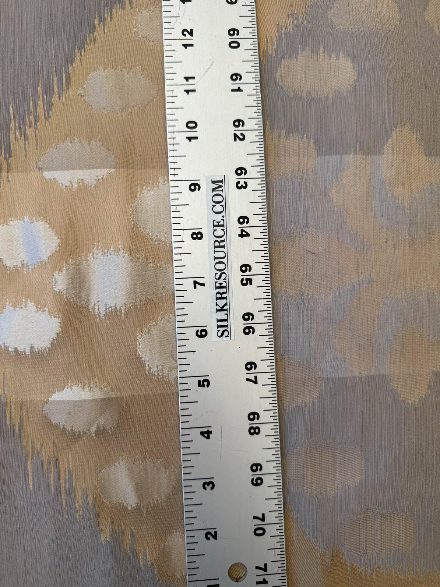 Scalamandre Angel of Longevity cameo/grey /taupe Diamond Ogee Ikat MSRP USD 306/y