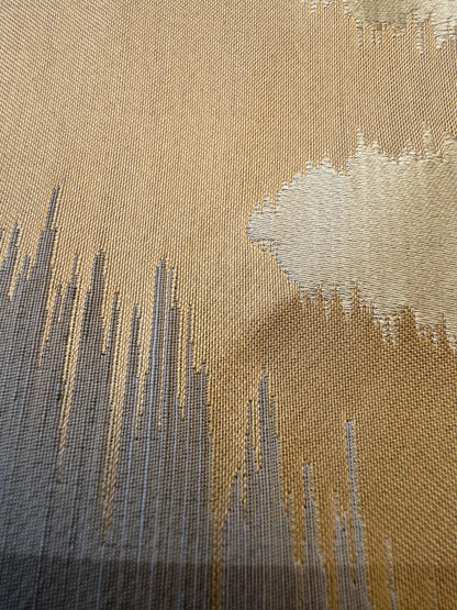 Scalamandre Angel of Longevity cameo/grey /taupe Diamond Ogee Ikat MSRP USD 306/y