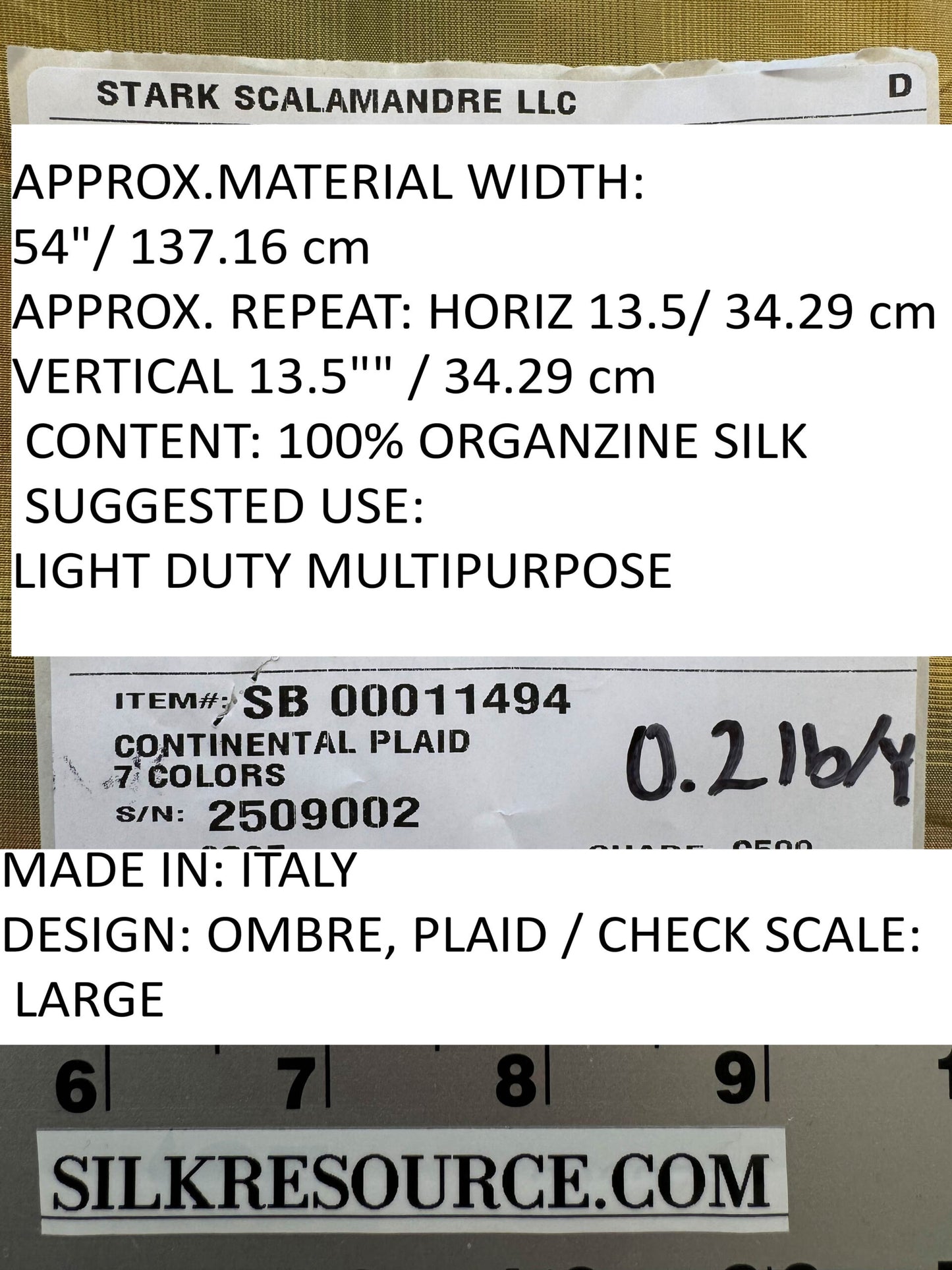 Scalamandre Continental Plaid 7 colors     Stripe Plaid Check Ombre MSRP USD 224/y